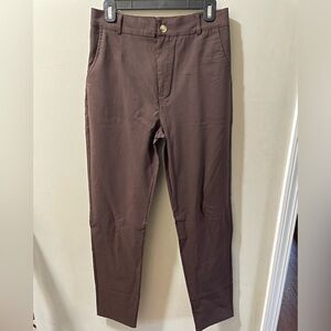 Mens Lightweight Tapered Leg Slim‎ Fit Casual Dress Chocolate Brown 30x29